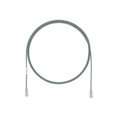 Cable de Parcheo UTP Cat6A, CM/LSZH, Diámetro Reducido (28AWG), Color Gris, 5ft  UTP28X5GY