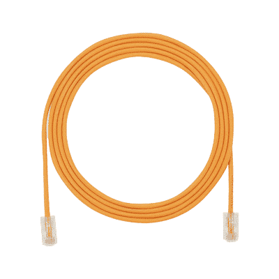 Cable de Parcheo UTP Cat6A, CM/LSZH, Diámetro Reducido (28AWG), Color Naranja, 5ft  UTP28X5OR