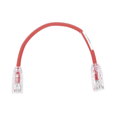 Cable de Parcheo UTP, Cat6A, Diámetro Reducido (28 AWG), CM/LSZH, Color Rojo, 8in (20.3cm)  UTP28X8INRD