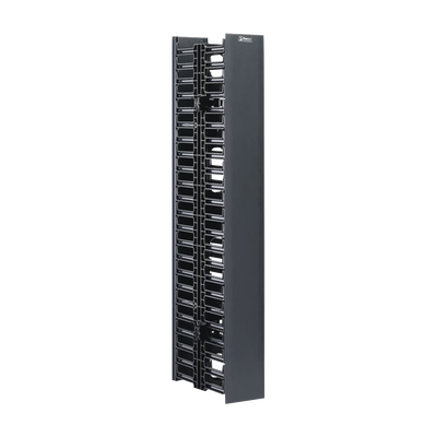 Organizador Vertical NetRunner, Doble (Frontal y Posterior), Para Rack Abierto de 45 Unidades, 4.9in de Ancho, Color Negro WMPV45E | Humberto Chacon Organizador Vertical NetRunner, Doble (Frontal y Posterior), Para Rack Abierto de 45 Unidades, 4.9in de Ancho, Color Negro WMPV45E