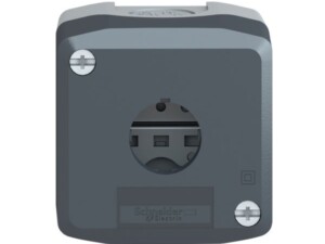 CAJA VACÍA PARA PULSADOR, TAPA GRIS OSCURA, 1 ORIFICIO. XALD01 SCHNEIDER ELECTRIC
