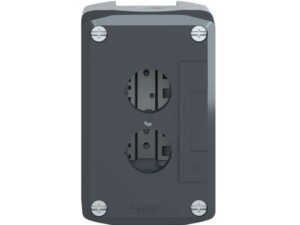 Caja vacía plastico, tapa gris oscura, para pulsador. XALD02 Schneider Electric  XALD02