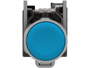 PULSADOR AZUL, RETORNO RESORTE NIVELADO. XB4BA61 SCHNEIDER ELECTRIC