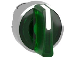 CABEZA SELECTOR LUMINOSO ZB4, 3 POSICIONES VERDE. ZB4BK1333 SCHNEIDER ELECTRIC