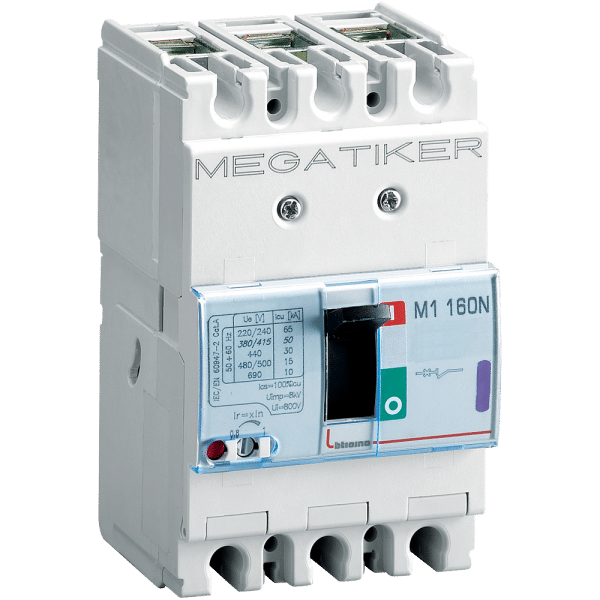 Interruptor termomagnético M1 160N, 3 polos, 25 A T713N25 | Humberto Chacon