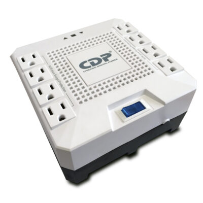 Regulador de Voltaje AVR-PRO 1808, 1800VA/1000W. Monofásico, Voltaje nominal de 120VCA, Rango de frecuencia 50/60Hz, 8 contactos tipo NEMA 5-15R, (4+4 con AVR y supresión de picos) protección contra picos de voltaje, altas y bajas tensiones electrónicas, protección contra ruido armónico, Protección línea de datos / Telefónica / Fax/DSL RJ45/11, Interruptor de encendido. Breaker. LEDS indicadores. Corriente Máxima 10 Amp (Regulado 8.3 A). Garantía de 2 años en partes electronicas y baterías. - R-AVR1808
