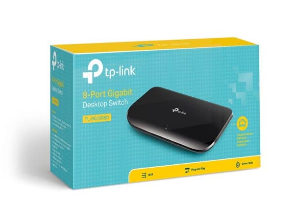 Switch TP-Link Gigabit Ethernet TL-SG1008D, 8 Puertos 10/100/1000Mbps, 16 Gbit/s, 4000 Entradas | Humberto Chacon