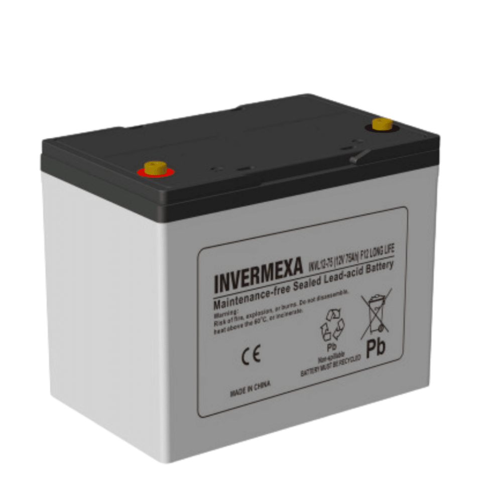 Batería sellada 12V 75AH Ácido Plomo INVL12-75 Terminal M6  INL12-75
