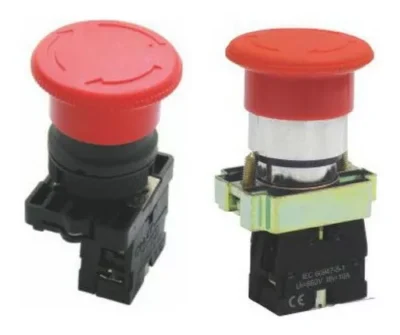 BOTÓN PUL TIPO HONGO Ø40MM ROJO SLMFN1M4