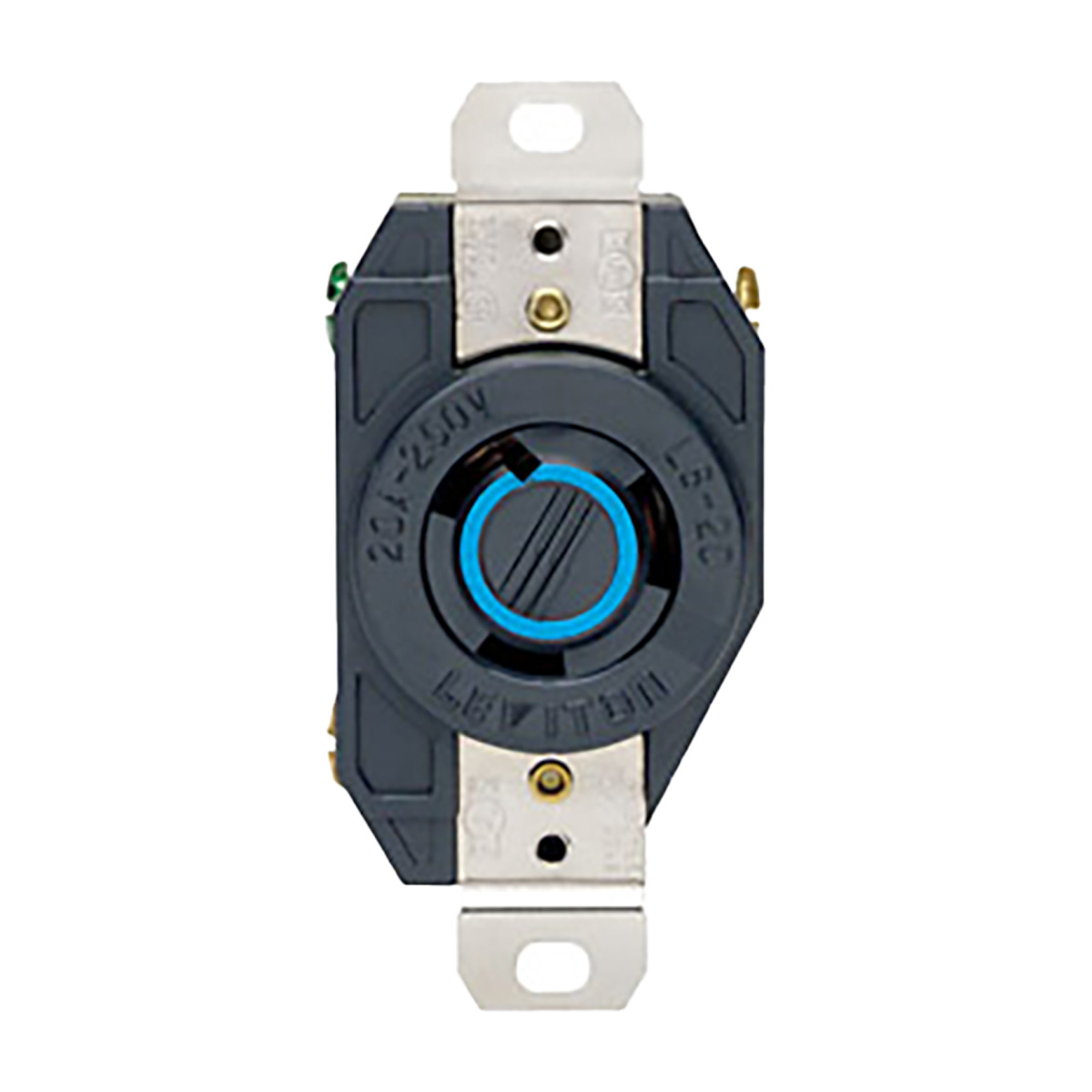 Receptáculo Media Vuelta Industrial 20A 250V 2P3H Nema L6-20R - 02320-000 | Receptáculo Media Vuelta Industrial 20A 250V 2P3H Nema L6-20R - 02320-000