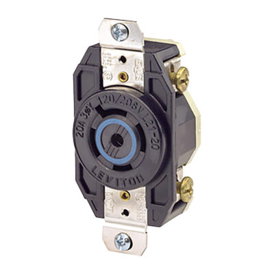Receptáculo Media Vuelta Industrial 20A 3Ø 120/208V 4P5H Nema L21-20R - 02510-000