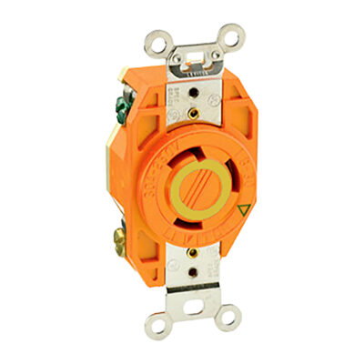 Receptáculo Media Vuelta Industrial Tierra Aislada 30A 125V 2P3H Nema L5-30R - 02610-0IG