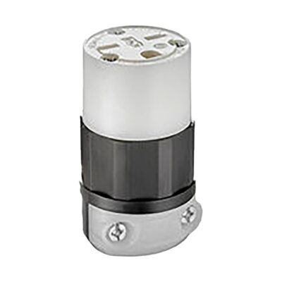 Conector Entrada Recta Industrial 15A 250V 2P3H Nema 6-15R Bco Y Negro - 05669-00C