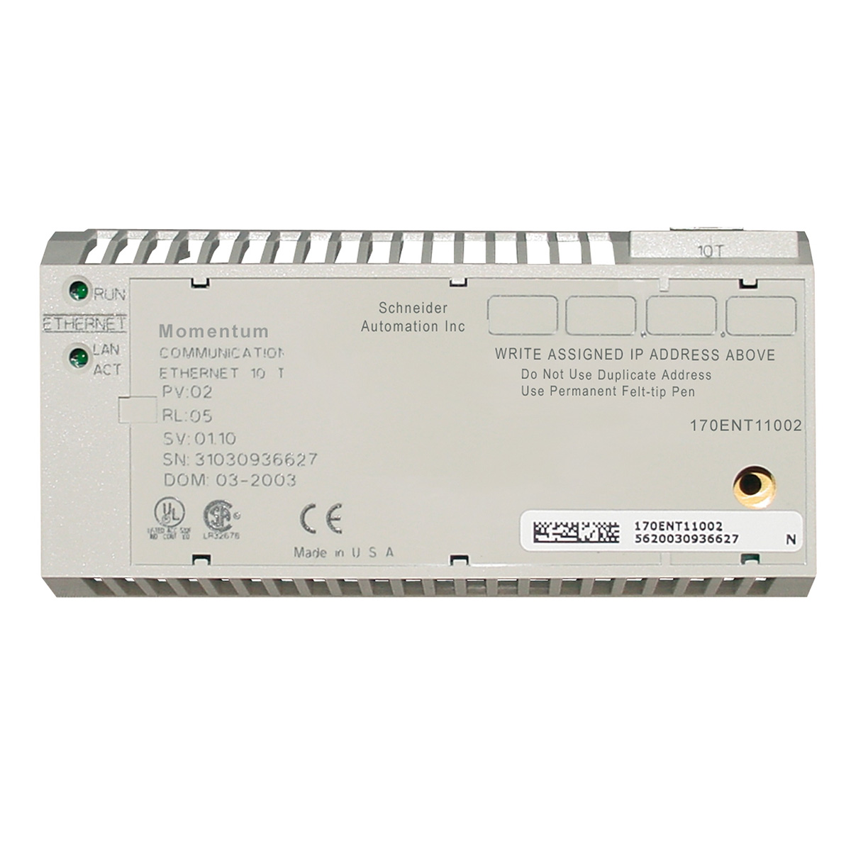 Adaptador De Comunicación Ethernet Momentum - 170ENT11001 | Adaptador De Comunicación Ethernet Momentum - 170ENT11001