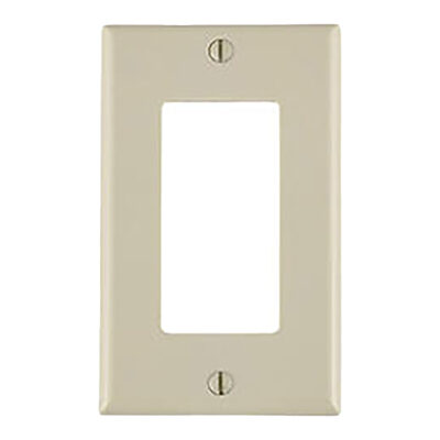 Placa 1 Ventana Con Tornillos. Decora Almendra Claro - 80401-00T