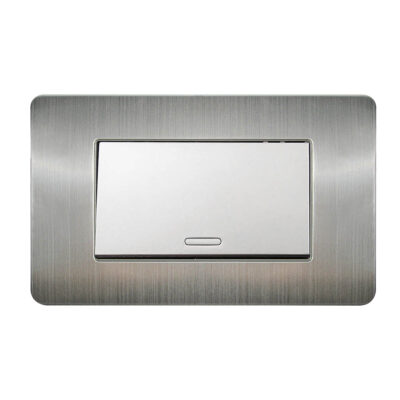 Apagador sencillo con placa de acero inoxidable - 8841910