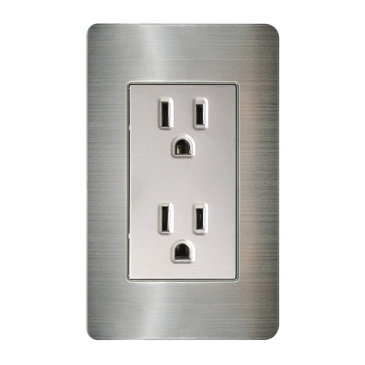 Contacto doble aterrizado con placa de acero inoxidable - 8841925 | Contacto doble aterrizado con placa de acero inoxidable - 8841925