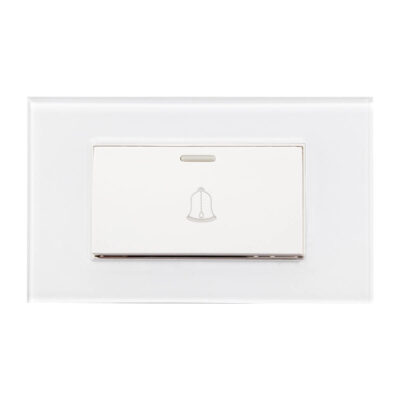 Apagador para timbre con placa de acrilico blanca - 8842420