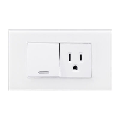 Apagador y Contacto Con Placa de Acrílico - 8842905