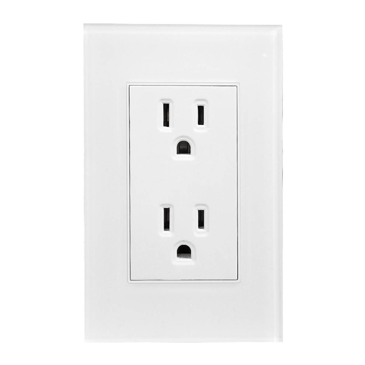 Contacto doble aterrizado con placa de acrilico blanca - 8842925 | Contacto doble aterrizado con placa de acrilico blanca - 8842925
