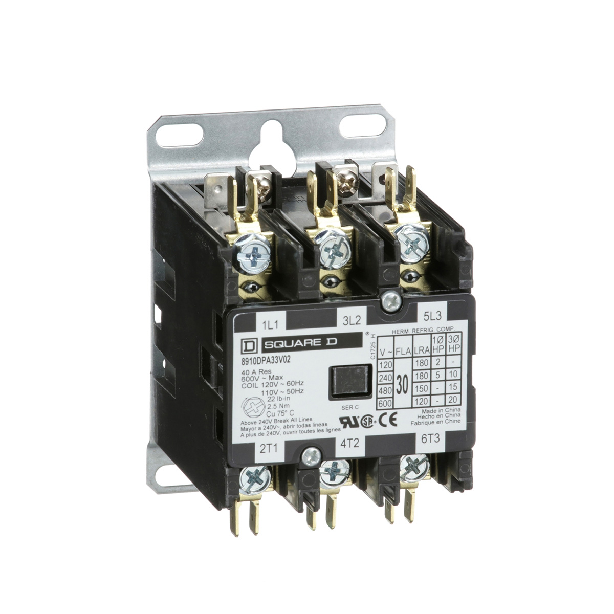 Cont De Propo.Def. No Devoluci 3P (30-40) 10HP/220V 15HP/440V - 8910DPA33V02 | Cont De Propo.Def. No Devoluci 3P (30-40) 10HP/220V 15HP/440V - 8910DPA33V02