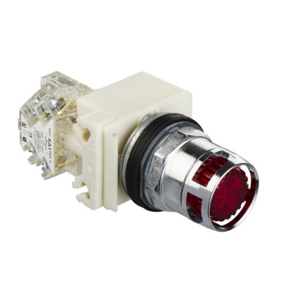 Pulsador Rojo Luminoso Diametro 30 - Retorno De Resorte Nivelado - 120 V - 1 Ac - 9001K3L38LRRH13