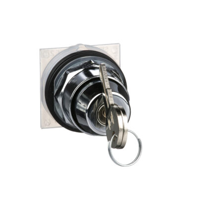 Conmutador Selector Diametro 30 - Accionado Por Llave E10 - 3 Posiciones - Sin Contacto - 9001KS43K10