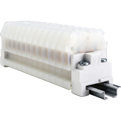 Terminal Block, Linergy, Box Lug Connector, 15 Block Assembly, Natural Color, 60A, 600 V - 9080GR615