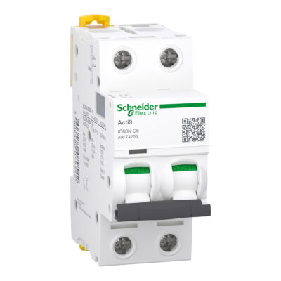 Acti9 Interruptor Termomagnetico Ic60N 2X6A Curva C - A9F74206