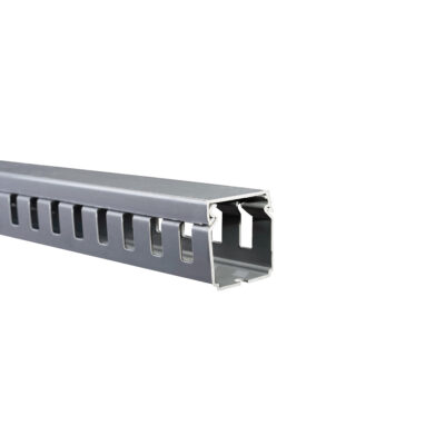 Canaleta Ranurada Dexson Dxn10062 40X40 Mm De 2 Metros, Gris - DXN10062