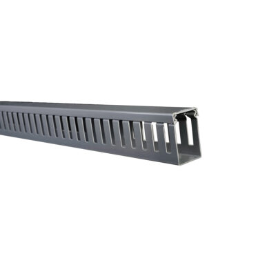 Canaleta Ranurada Dexson Dxn10072 40X60 Mm De 2 Metros, Gris - DXN10072