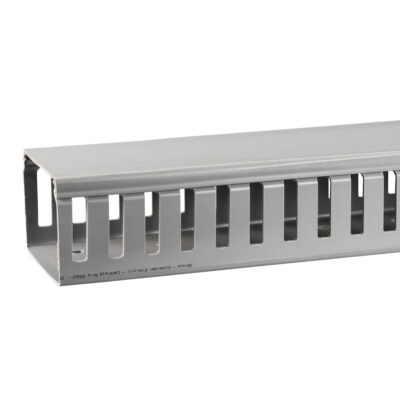Canaleta Ranurada Dexson Dxn10112 80X60 Mm De 2 Metros, Gris - DXN10112