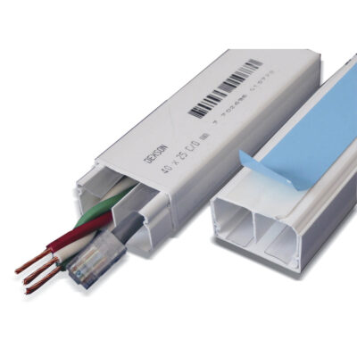 Mini Canaleta Dexson 2Mts X 40X25Mm Con Adhesivo Y División - DXN10171