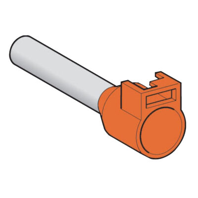 Cable End Insulated For Clip-In Marker, 4Mm², Medium Size, Orange, 10 Bags, Nf - DZ5CA042