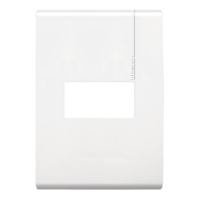Placa De 1 Módulo Con Chasis De Resina, Color Blanco - E5N1PTL