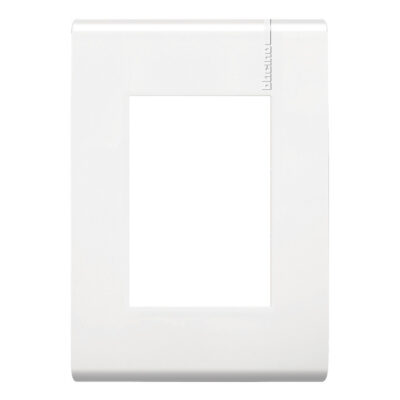 Placa De 3 Módulos Con Chasis De Resina, Color Blanco - E5N3PTL
