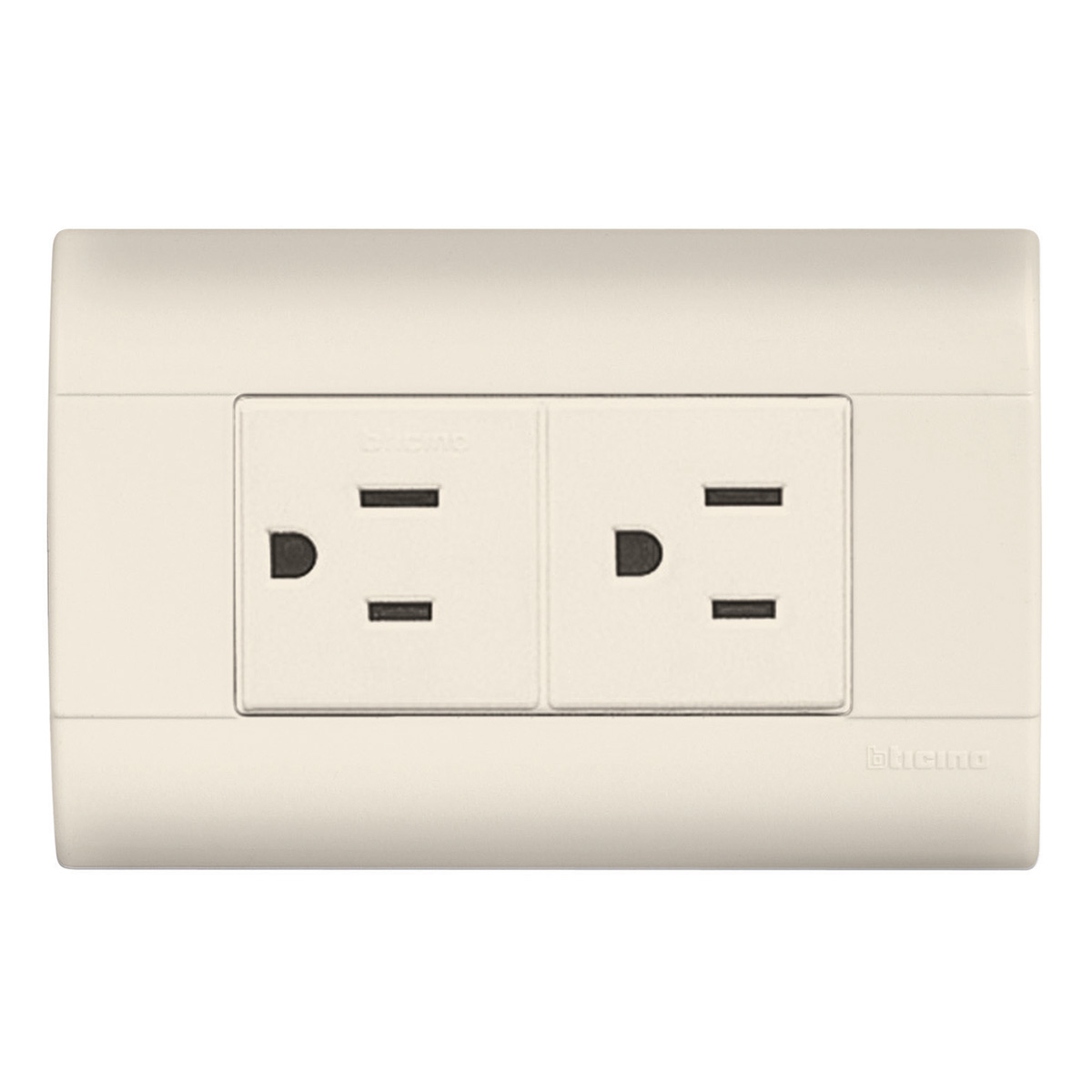 Toma Corriente Duplex Polarizada Y Aterrizada 2P+T, 15A 127V C/Placa Color Marfil - E6028N | Toma Corriente Duplex Polarizada Y Aterrizada 2P+T, 15A 127V C/Placa Color Marfil - E6028N