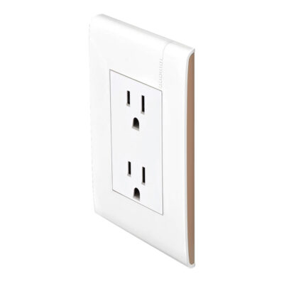 Toma Corriente Dúplex 2P+T Con Protección Infantil, 15A, 127-250V~, Placa Moka - E6028NMKPTL