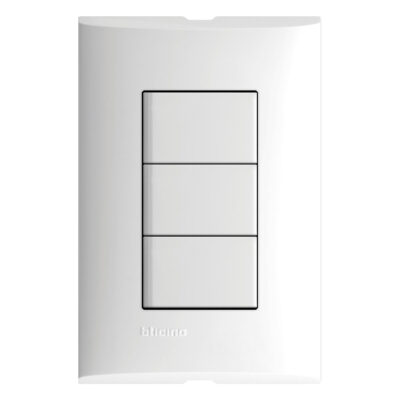 Placa Con 3 Interruptores Sencillos 10A 127V - FZA513