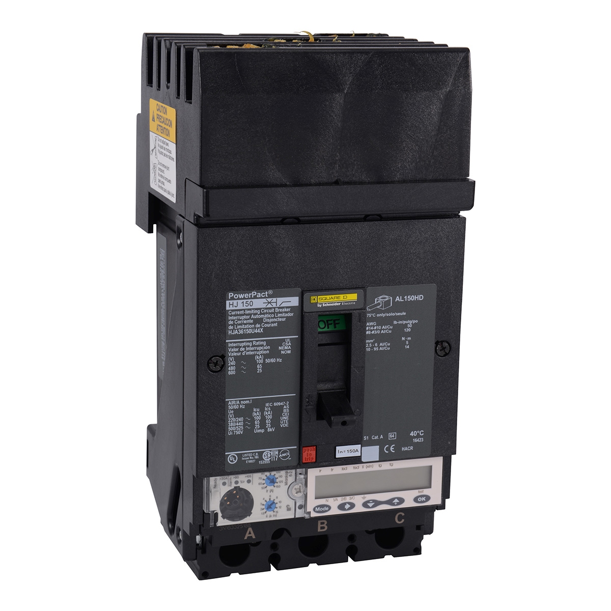 Interruptor Termomagnético Powerpact H 65KA @480V 3P 150A - HJA36150U44X | Interruptor Termomagnético Powerpact H 65KA @480V 3P 150A - HJA36150U44X