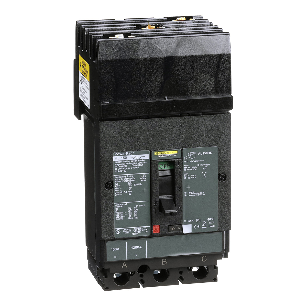 Interruptor Termomagnético Powerpact I-L 3 Polos 100 A Relacion 500:5 - HLA36100 | Interruptor Termomagnético Powerpact I-L 3 Polos 100 A Relacion 500:5 - HLA36100
