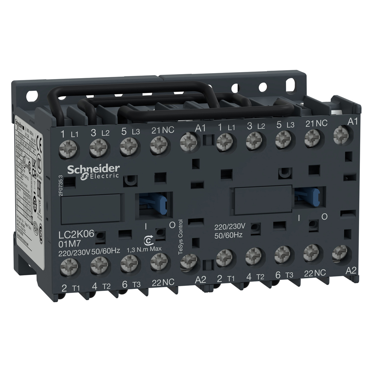 Tesys K - Contactor Inversor 3P Ac-3 - <=440 V 9 A - Bobina 110 V Ca - LC2K0901F7 | Tesys K - Contactor Inversor 3P Ac-3 - <=440 V 9 A - Bobina 110 V Ca - LC2K0901F7
