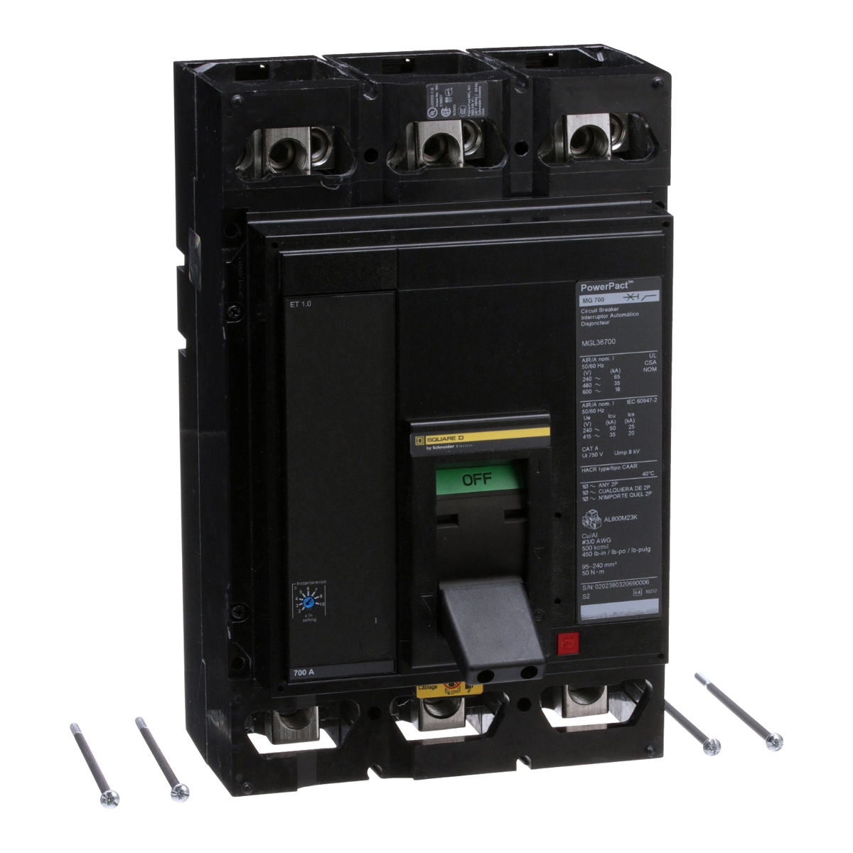 M 35Ka 3P 600V 700A Et 1.0 - MGL36700 | M 35Ka 3P 600V 700A Et 1.0 - MGL36700