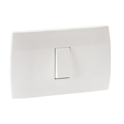 Interruptor Sencillo Con Placa Marisio De 16A, 250V, 1 Módulo, 1 Vía, Color Blanco - MWD62014