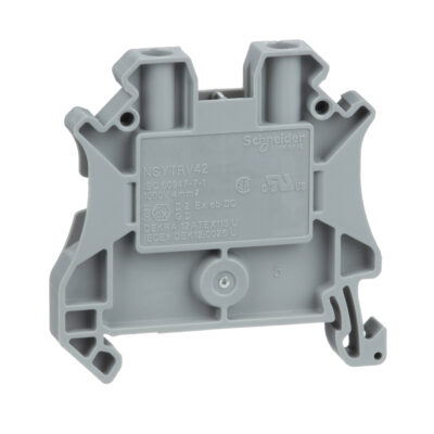 Linergy Passthrough Terminal Block - 4Mm² 32A Single-Level 1X1 Screw - Grey - NSYTRV42