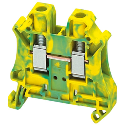 Bloque De Terminales De Tierra - 6Mm² Nivelúnico 1X1 Tornillo - Amarillo Verdoso - NSYTRV62PE