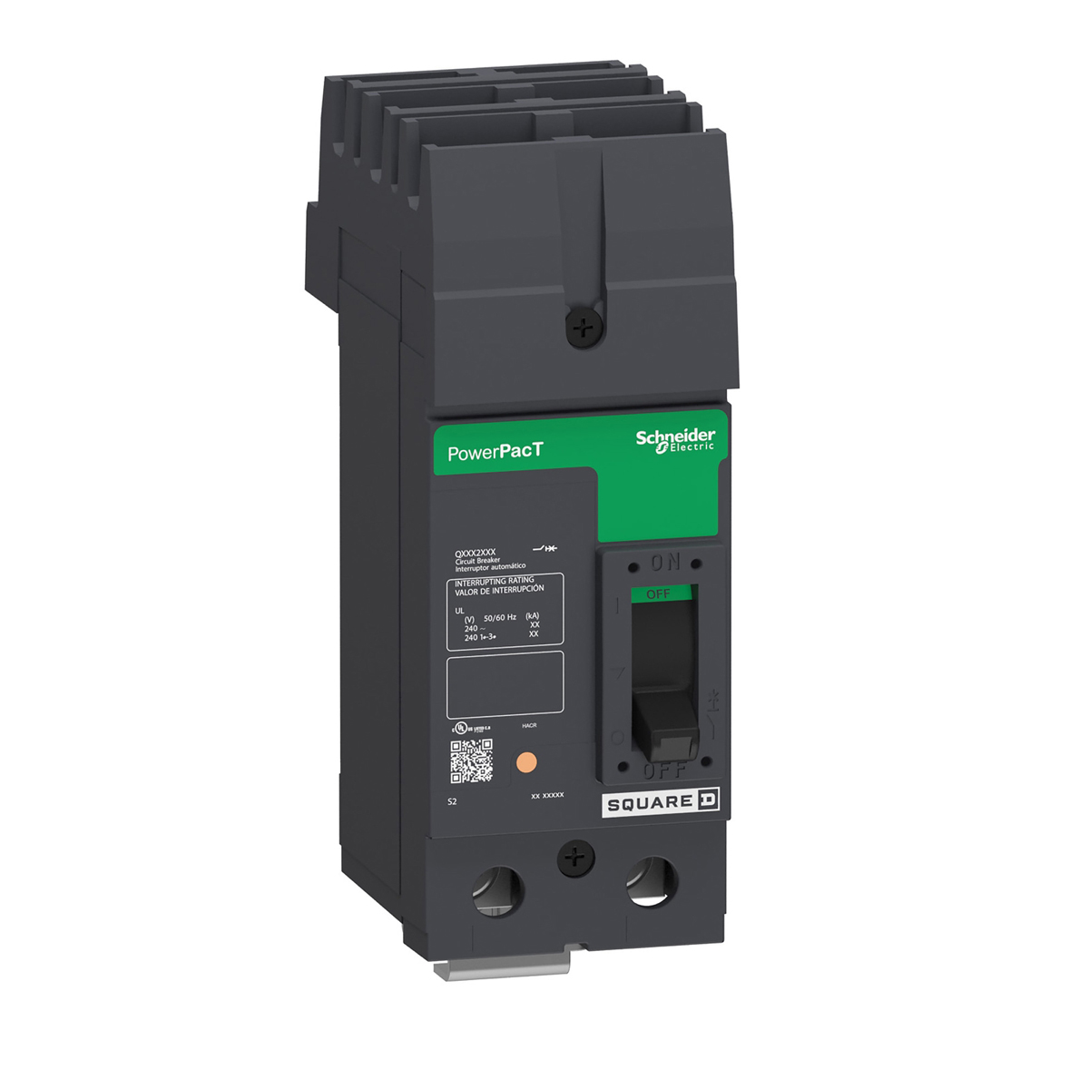 Interruptor , Powerpact Q, 125A, 2 Polos, 240Vac, 25Ka, I-Line, Termomagnético, 80%, Ac - QDA221252 | Interruptor , Powerpact Q, 125A, 2 Polos, 240Vac, 25Ka, I-Line, Termomagnético, 80%, Ac - QDA221252