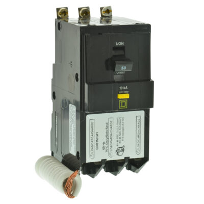Interruptor Termomagnetico Qob 3 P 50  A, 6Ma Gfi, 10 Ka, Pgtail,  Atornillable - QOB350GFI