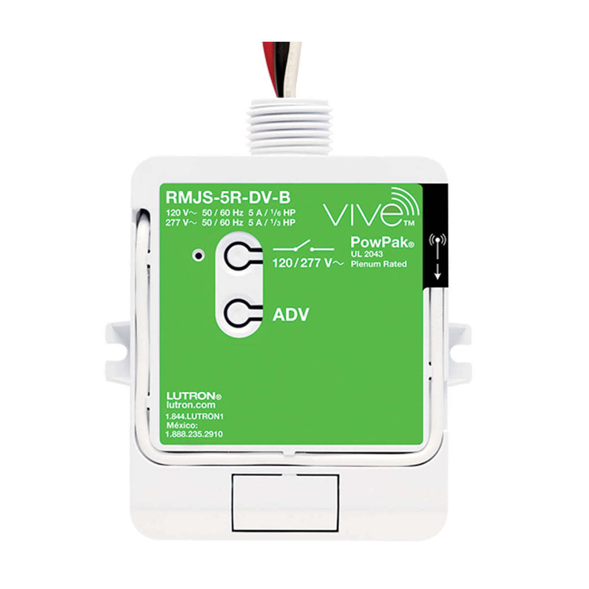 PowPak On/Off inalámbrico con señal ClearConnect , 5A para iluminación. - RMJS-5R-DV-B | PowPak On/Off inalámbrico con señal ClearConnect , 5A para iluminación. - RMJS-5R-DV-B