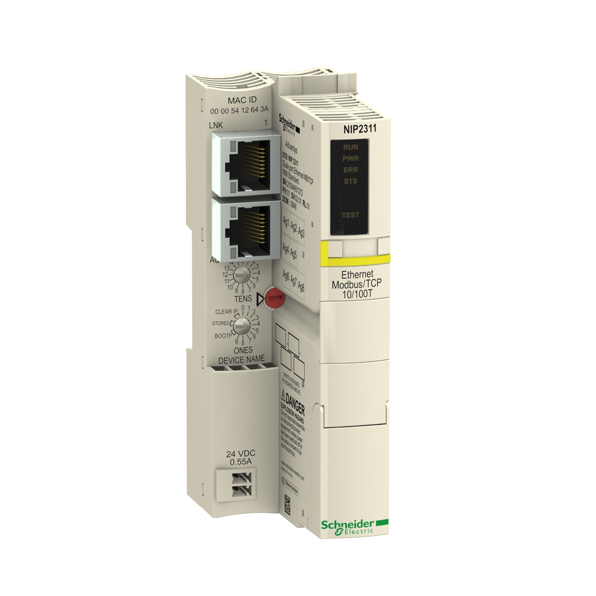 Módulo De Interface De Rede Padrão Stb - Ethernet Modbus Tcp/Ip - 10...100 Mbits - STBNIP2311 | Módulo De Interface De Rede Padrão Stb - Ethernet Modbus Tcp/Ip - 10...100 Mbits - STBNIP2311